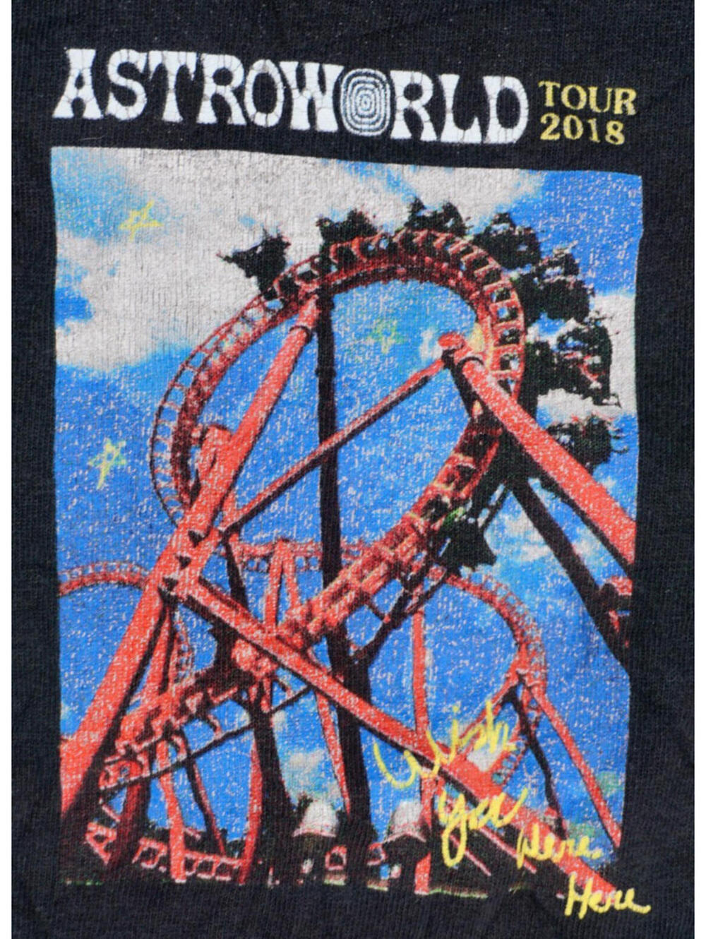Travis Scott Astroworld T Shirt Small Wish You Were Here Cactus Jack Tee 2018